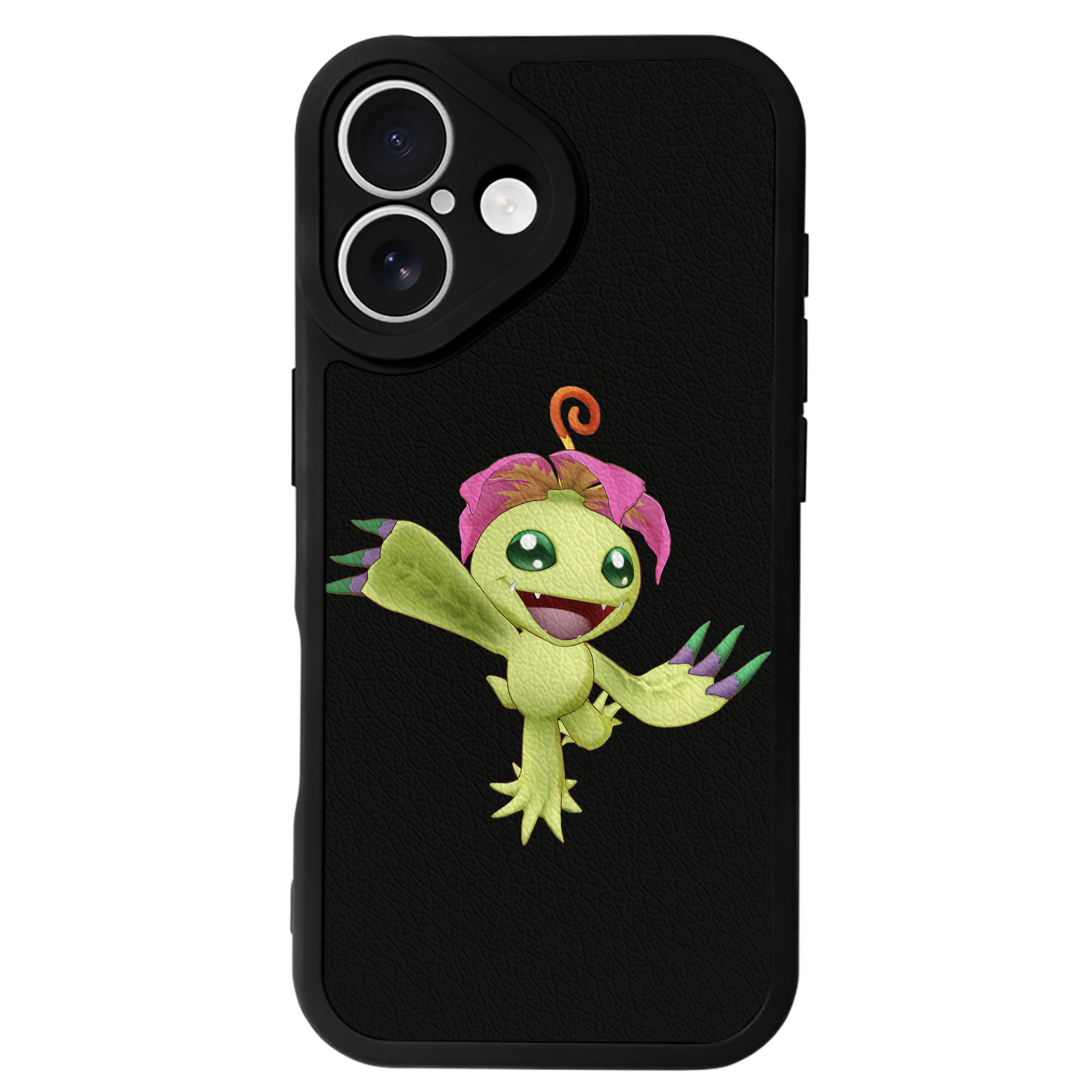（画像用） Digimon デジタルモンスター/デジモン 【iPhone 16シリーズ対応】シリコンスマホケース（レザー調） 材質：シリコン